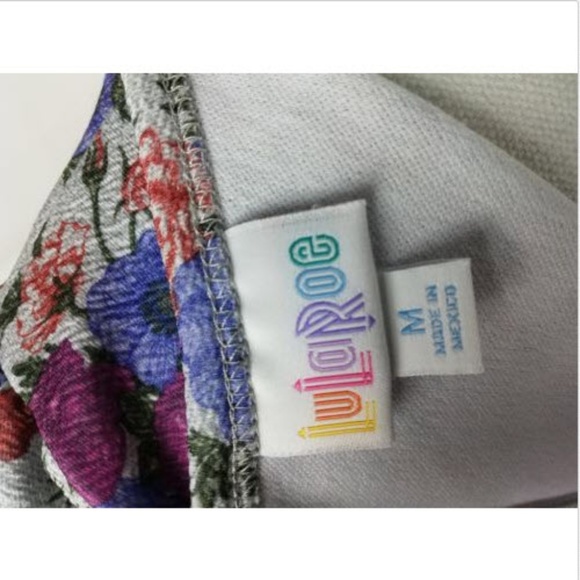 LuLaRoe Pink Purple Floral Dress Pleated Medium - Picture 5 of 6